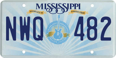 MS license plate NWQ482