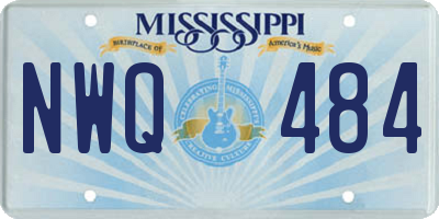 MS license plate NWQ484