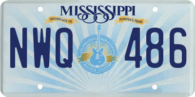 MS license plate NWQ486