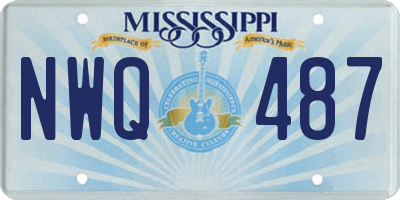 MS license plate NWQ487