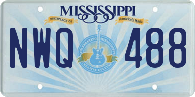 MS license plate NWQ488