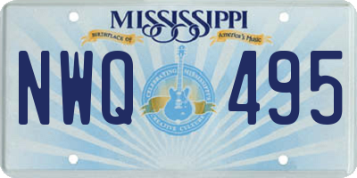 MS license plate NWQ495