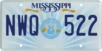 MS license plate NWQ522