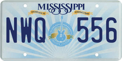 MS license plate NWQ556