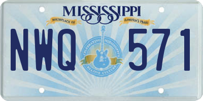 MS license plate NWQ571