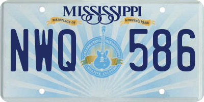 MS license plate NWQ586
