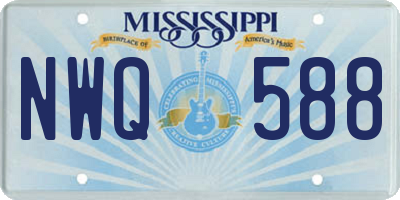 MS license plate NWQ588