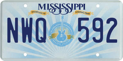 MS license plate NWQ592