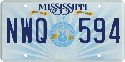 MS license plate NWQ594