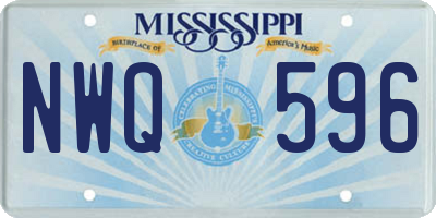 MS license plate NWQ596