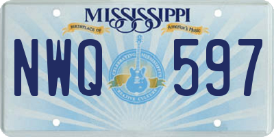 MS license plate NWQ597
