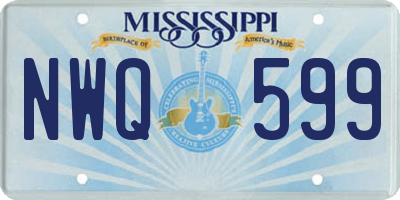 MS license plate NWQ599