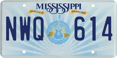 MS license plate NWQ614
