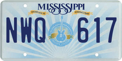 MS license plate NWQ617