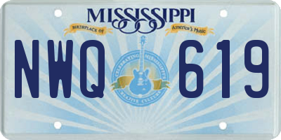 MS license plate NWQ619