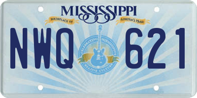 MS license plate NWQ621