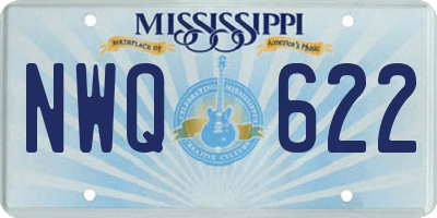 MS license plate NWQ622