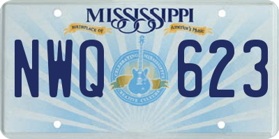 MS license plate NWQ623