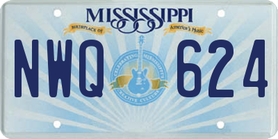 MS license plate NWQ624