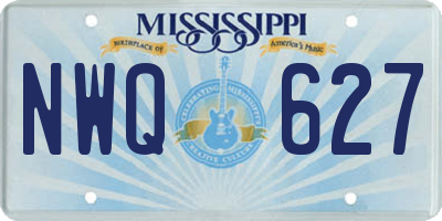 MS license plate NWQ627