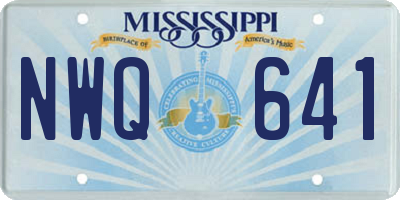 MS license plate NWQ641