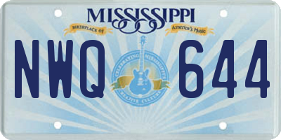 MS license plate NWQ644