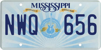 MS license plate NWQ656