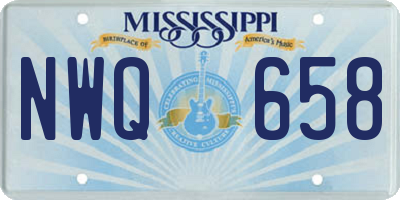 MS license plate NWQ658