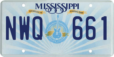 MS license plate NWQ661