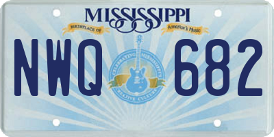 MS license plate NWQ682