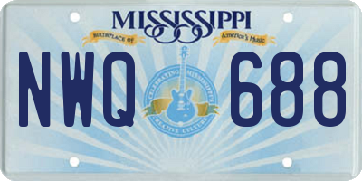 MS license plate NWQ688