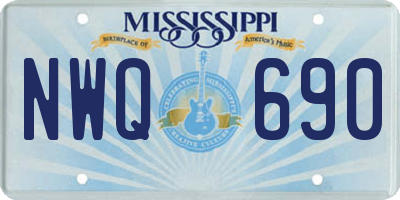 MS license plate NWQ690