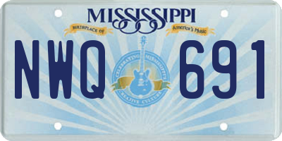 MS license plate NWQ691