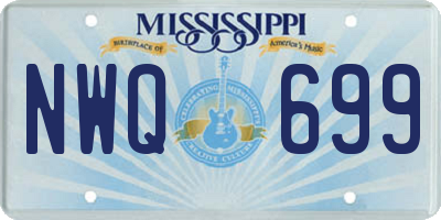 MS license plate NWQ699