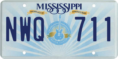 MS license plate NWQ711