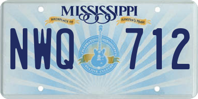MS license plate NWQ712