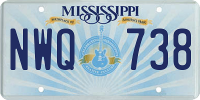 MS license plate NWQ738
