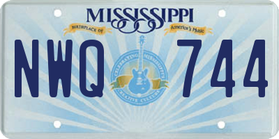 MS license plate NWQ744