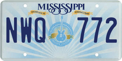 MS license plate NWQ772