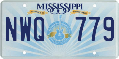 MS license plate NWQ779