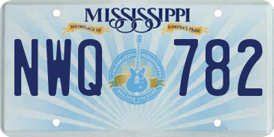 MS license plate NWQ782