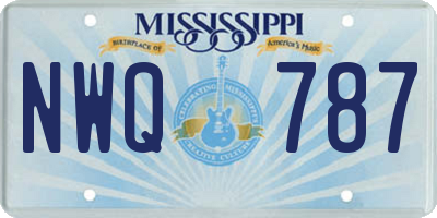 MS license plate NWQ787