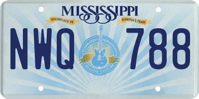 MS license plate NWQ788