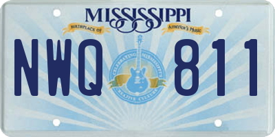 MS license plate NWQ811