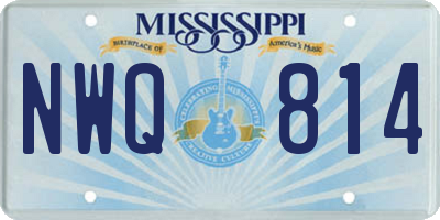 MS license plate NWQ814