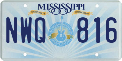 MS license plate NWQ816