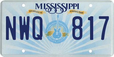 MS license plate NWQ817