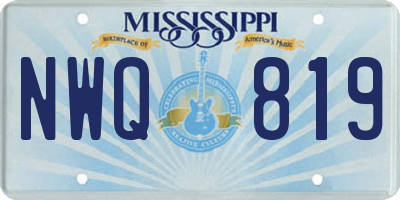 MS license plate NWQ819