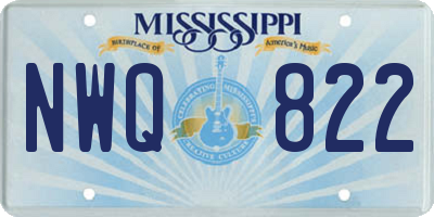 MS license plate NWQ822