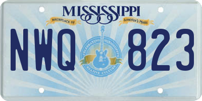 MS license plate NWQ823